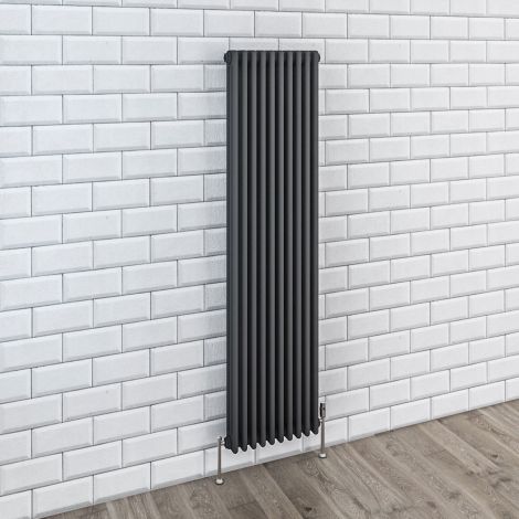 Old Style Anthracite Traditional 2 Column 1800mm x 377mm Radiator