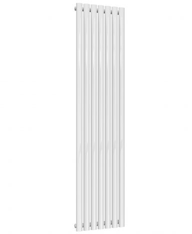 Bristol Oval White Single Panel Vertical Mild Steel Designer Radiators - 1800mm High