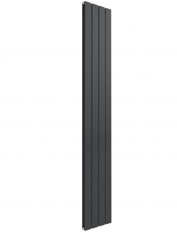Cardiff double panel vertical designer radiator in anthracite grey 1800mm high x 292mm wide