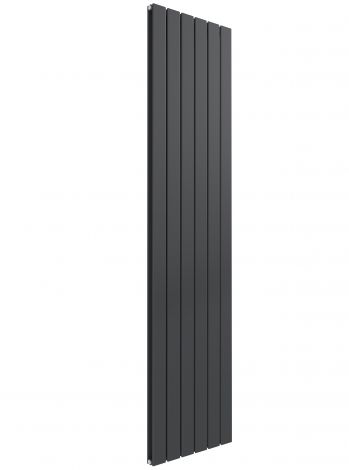 Cardiff double panel vertical designer radiator in anthracite grey 1800mm high x 440mm wide