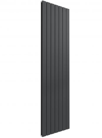 Cardiff double panel vertical designer radiator in anthracite grey 1800mm high x 514mm wide