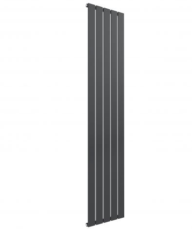Cardiff single panel vertical designer radiator in anthracite grey 1600mm high x 366mm wide