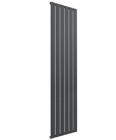 Cardiff single panel vertical designer radiator in anthracite grey 1600mm high x 440mm wide