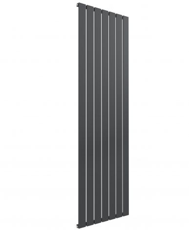Cardiff single panel vertical designer radiator in anthracite grey 1600mm high x 514mm wide