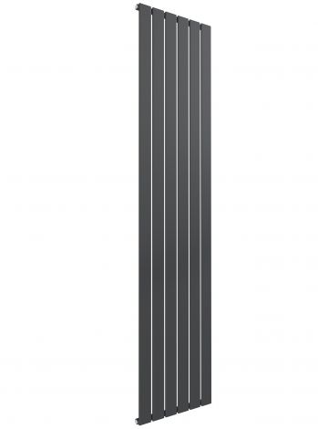 Cardiff single panel vertical designer radiator in anthracite grey 1800mm high x 440mm wide