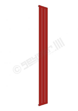 Cardiff Special Flat Vertical Single Panel Designer Radiator 1800mm x 218mm in Wine Red RAL 3005