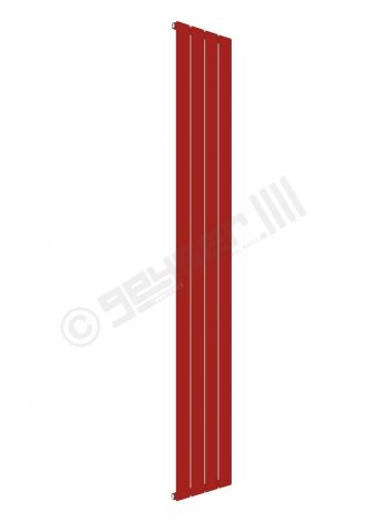 Cardiff Special Flat Vertical Single Panel Designer Radiator 1800mm x 292mm in Wine Red RAL 3005