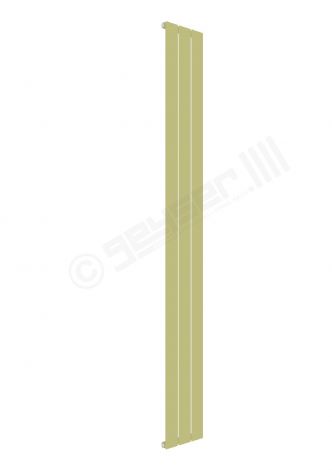 Cardiff Special Flat Vertical Single Panel Designer Radiator 1800mm x 218mm in Green Beige RAL 1000