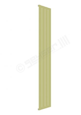Cardiff Special Flat Vertical Single Panel Designer Radiator 1800mm x 292mm in Green Beige RAL 1000