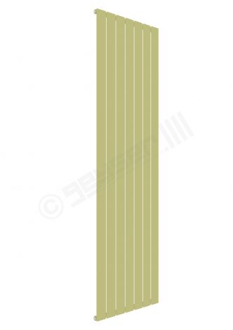 Cardiff Special Flat Vertical Single Panel Designer Radiator 1800mm x 514mm in Green Beige RAL 1000