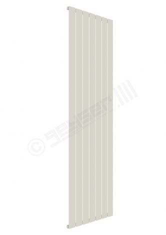 Cardiff Special Flat Vertical Single Panel Designer Radiator 1800mm x 514mm in Grey White RAL 9002