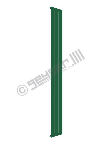 Cardiff Special Flat Vertical Single Panel Designer Radiator 1800mm x 218mm in Mint Green RAL 6029
