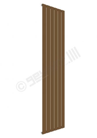 Cardiff Special Flat Vertical Single Panel Designer Radiator 1800mm x 440mm in Pearl Gold RAL 1036