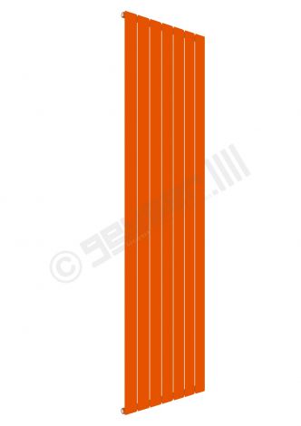 Cardiff Special Flat Vertical Single Panel Designer Radiator 1800mm x 514mm in Pastel Orange RAL 2003