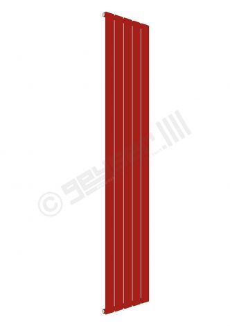 Cardiff Special Flat Vertical Single Panel Designer Radiator 1800mm x 366mm in Wine Red RAL 3005