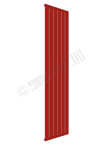 Cardiff Special Flat Vertical Single Panel Designer Radiator 1800mm x 440mm in Wine Red RAL 3005