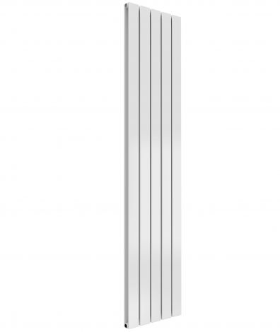 Cardiff Flat White Double Panel Vertical Mild Steel Designer Radiators - 1600mm High