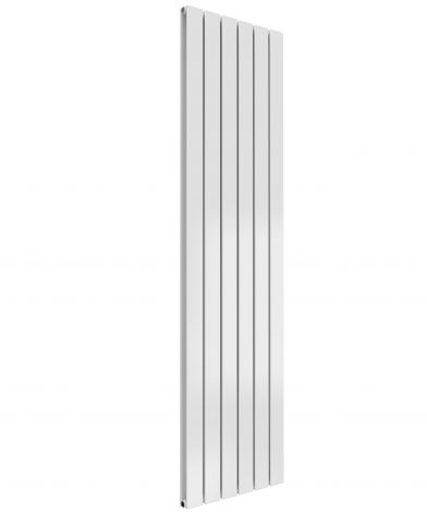 Cardiff double panel vertical designer radiator in white 1600mm high x 440mm wide