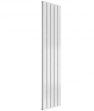 Cardiff Flat White Double Panel Vertical Mild Steel Designer Radiators - 1800mm High