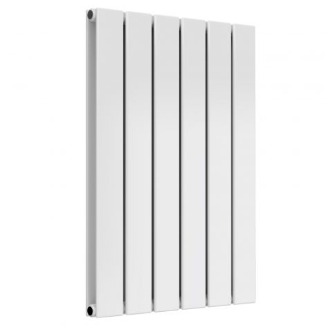 Cardiff double panel horizontal designer radiator in white 600mm high x 440mm wide
