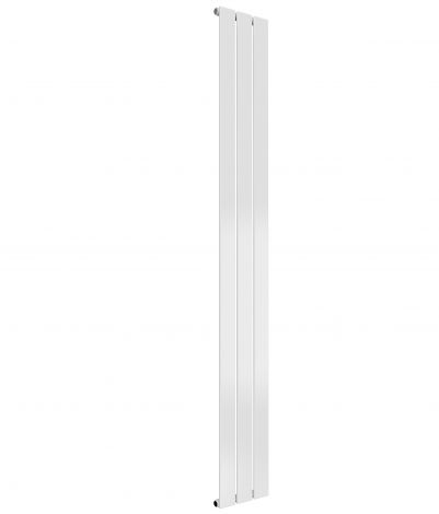 Cardiff single panel vertical designer radiator in white 1600mm high x 218mm wide