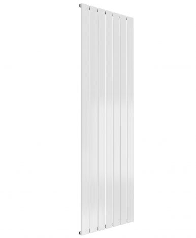 Cardiff single panel vertical designer radiator in white 1600mm high x 514mm wide