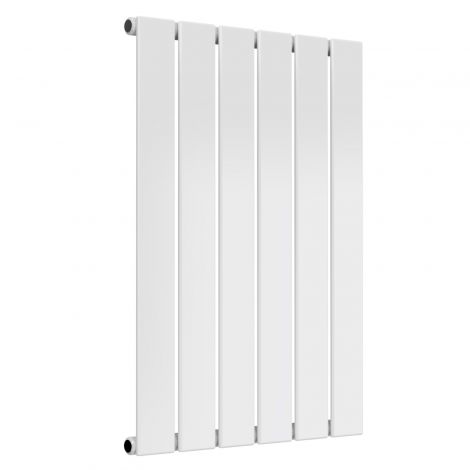 Cardiff single panel horizontal designer radiator in white 600mm high x 440mm wide