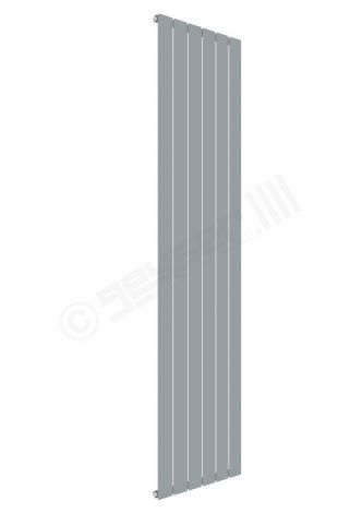 Cardiff Special Flat Vertical Single Panel Designer Radiator 1800mm x 440mm in Grey Aluminium RAL 9007