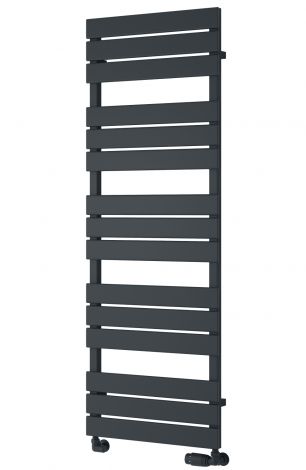 Falmouth Designer Towel Rail 1120mm high x 500mm wide in Anthracite