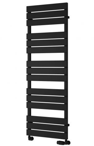 Falmouth Designer Towel Rail 1120mm high x 500mm wide in Black