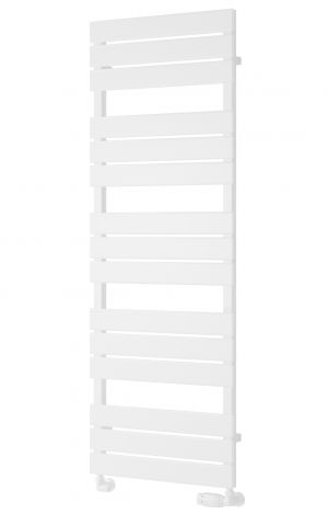 Falmouth Designer Towel Rail 1120mm high x 500mm wide in White