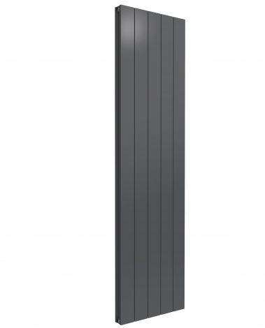 Leeds Anthracite Flat Vertical Double Panel Aluminium Radiator 1800mm High X 470mm Wide