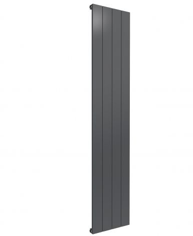 Leeds Anthracite Flat Vertical Single Panel Aluminium Radiator 1800mm High X 280mm Wide