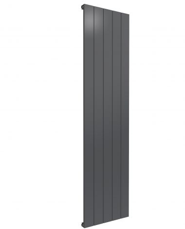 Leeds Anthracite Flat Vertical Single Panel Aluminium Radiator 1800mm High X 470mm Wide