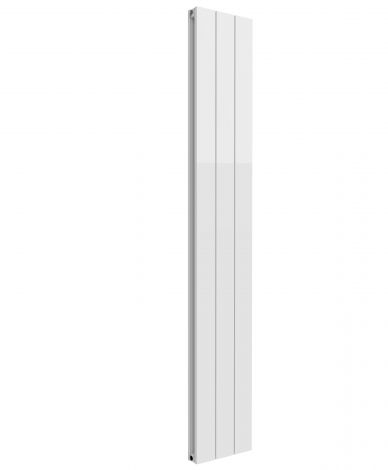 Leeds White Flat Vertical Double Panel Aluminium Radiator 1800mm High X 280mm Wide