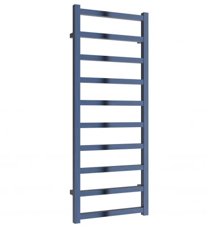 Newquay Brushed Satin Blue Square Ladder Aluminium Designer Towel Rails
