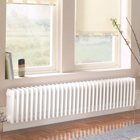 Old Style White Traditional 4 Column 400mm x 731mm Radiator