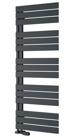 Padstow Open Sided Designer Towel Rail 1120mm x 550mm in Anthracite