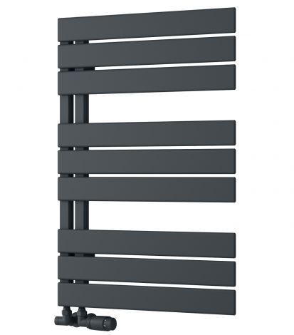 Padstow Open Sided Designer Towel Rail 820mm x 550mm in Anthracite