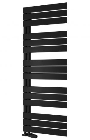 Padstow Open Sided Designer Towel Rail 1420mm x 550mm in Black