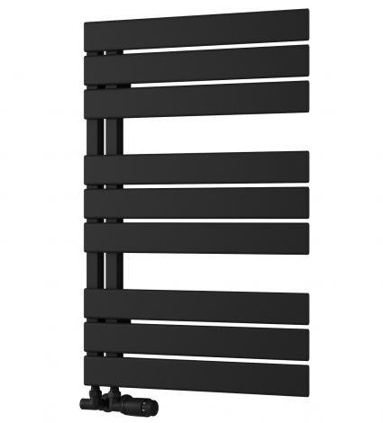 Padstow Open Sided Designer Towel Rail 820mm x 550mm in Black
