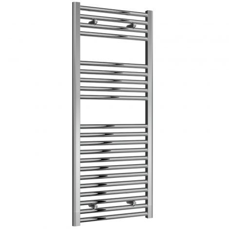 Premium - 500mm Wide Chrome Straight Ladder Thermostatic 7 Day Programmable Electric Towel Rails with Remote Control