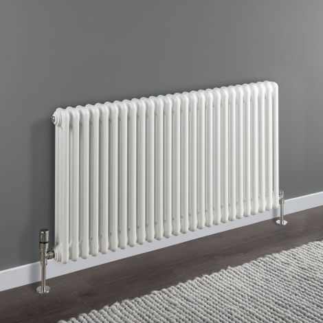 Old Style White Traditional 3 Column 500mm x 598mm Radiator