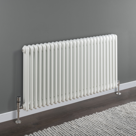 Old Style White Traditional 3 Column 500mm x 598mm Radiator