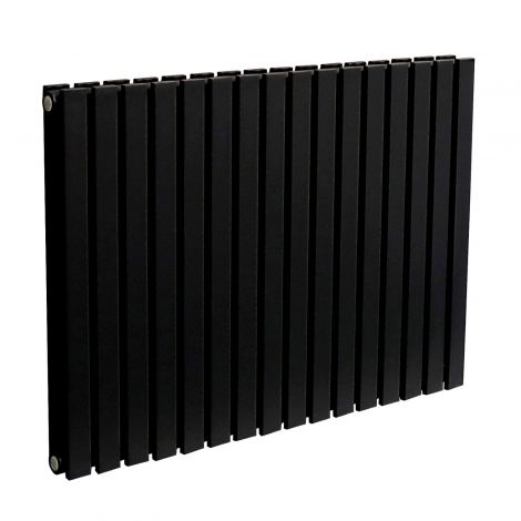 York horizontal double panel black designer radiator
